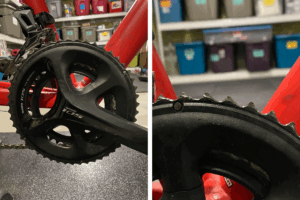 Spectacularly worn chainring
