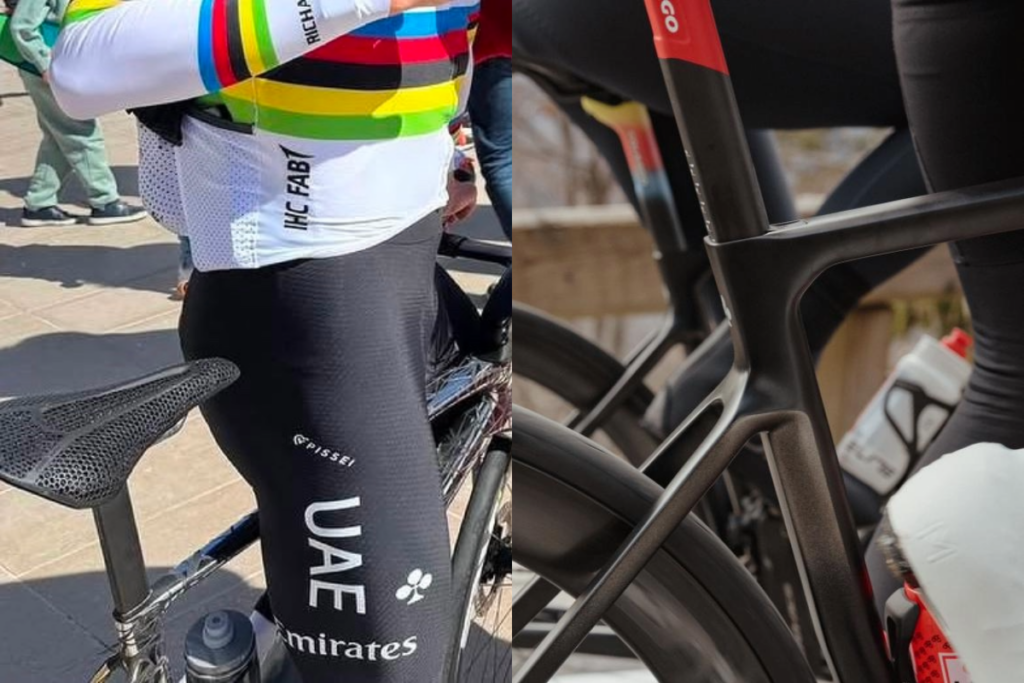 Pogačar mystery bike vs Colnago V4Rs