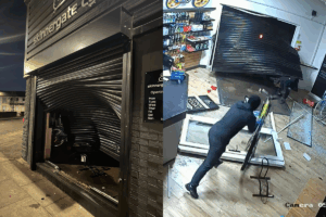 Bike shop rammed by vehicle during burglary