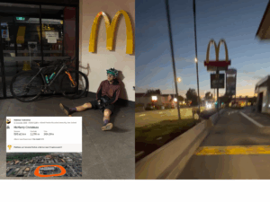 Festive 500 around a McDonald’s drive-through
