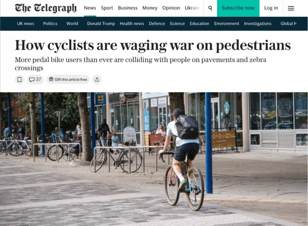 Telegraph headlineine