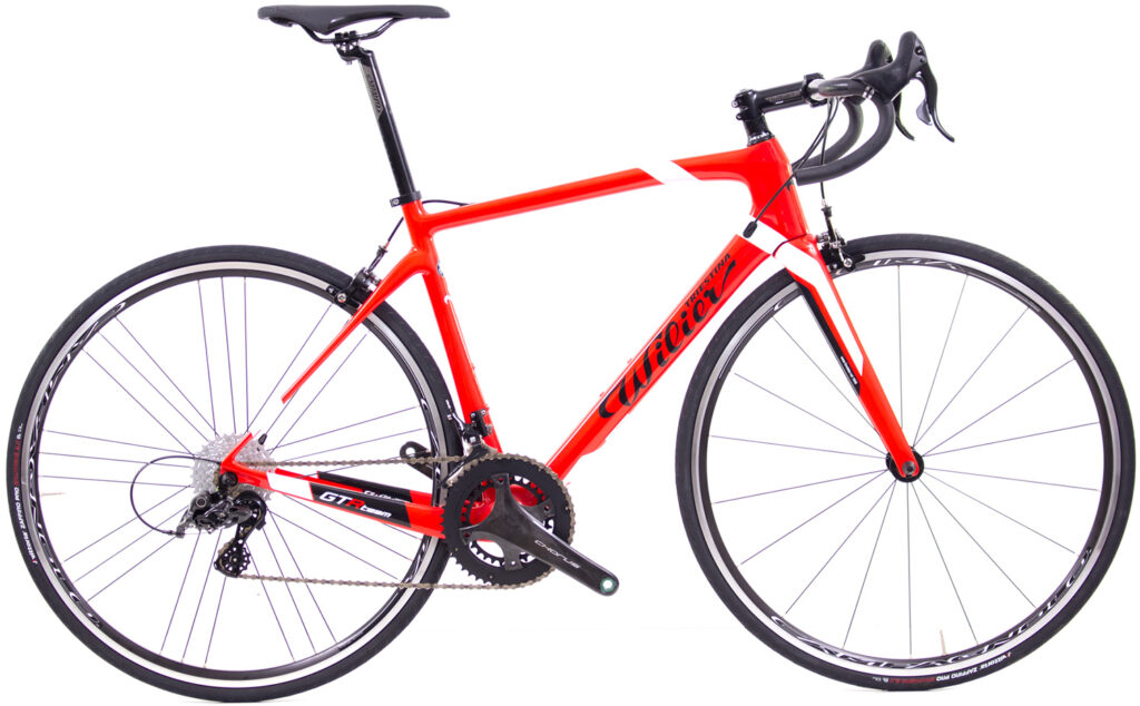 wilier gtr team chorus road bike side view on white