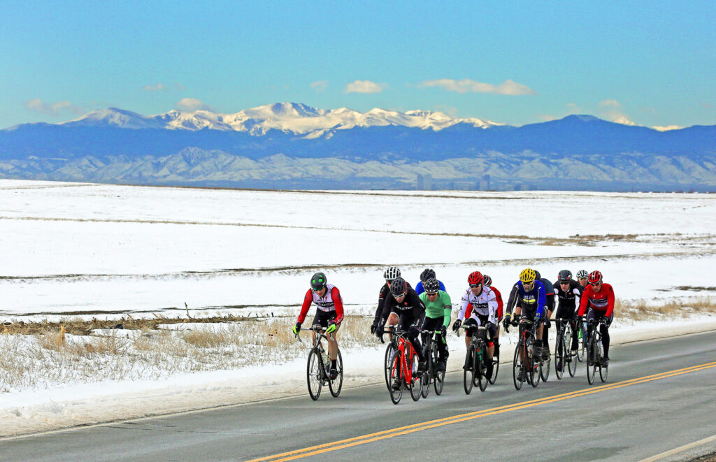 Winter group cycling CC BY-NC-ND 2.0 reid.neureiter https://www.flickr.com/photos/21085902@N08/