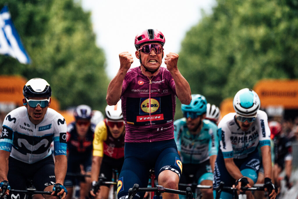 Mads Pedersen wins stage three of the 2025 Giro d'Italia