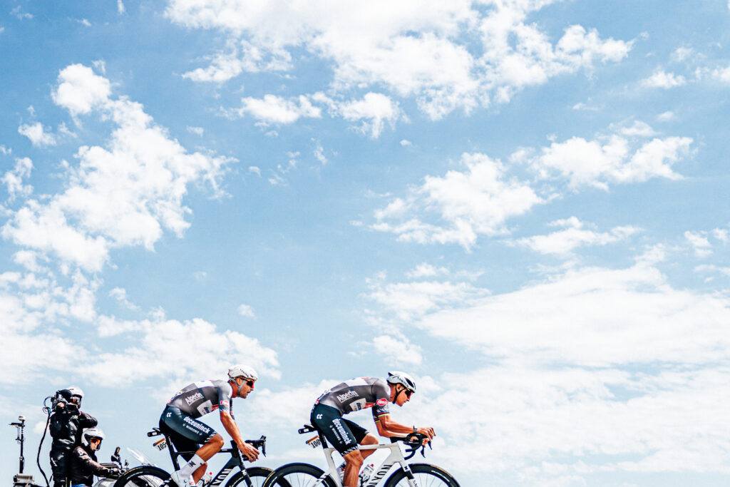 Mathieu van der Poel and Jonas Rickaert, stage nine, 2025 Tour de France