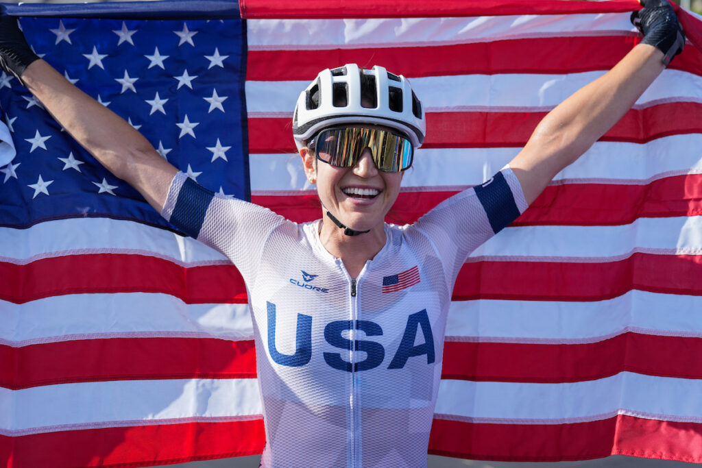 Kristen Faulkner wins 2024 Paris Olympic women's cycling road race